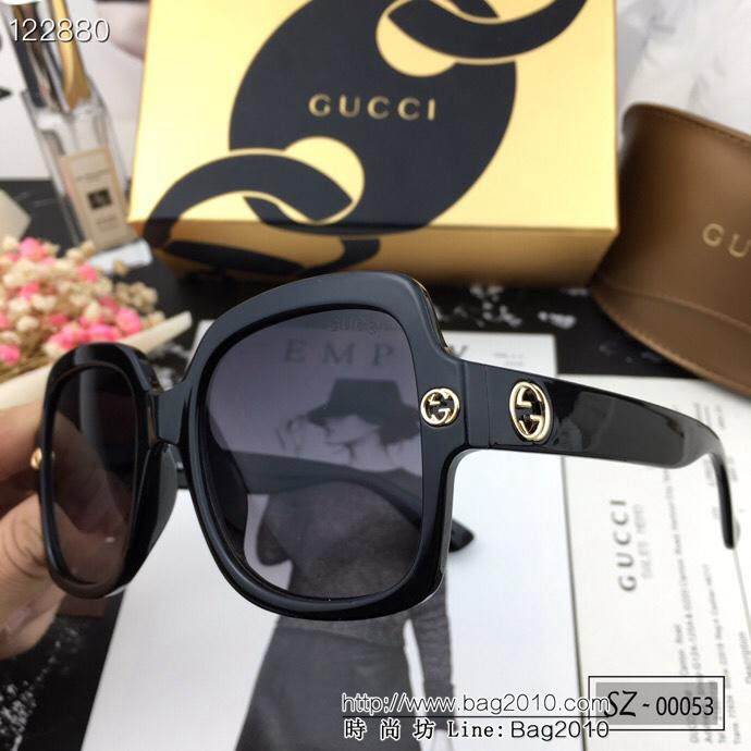 GUCCI古馳 新款太陽鏡 遮擋有害光線防輻射 出行旅遊必備品 00053  lly1323